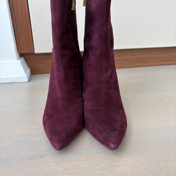 Ankle Boots Suede Burgundy - Picture 2 of 8